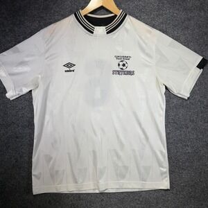 Umbro Cincinnati Strykers Soccer Jersey Mens XL White Vintage 90s Made in USA #6